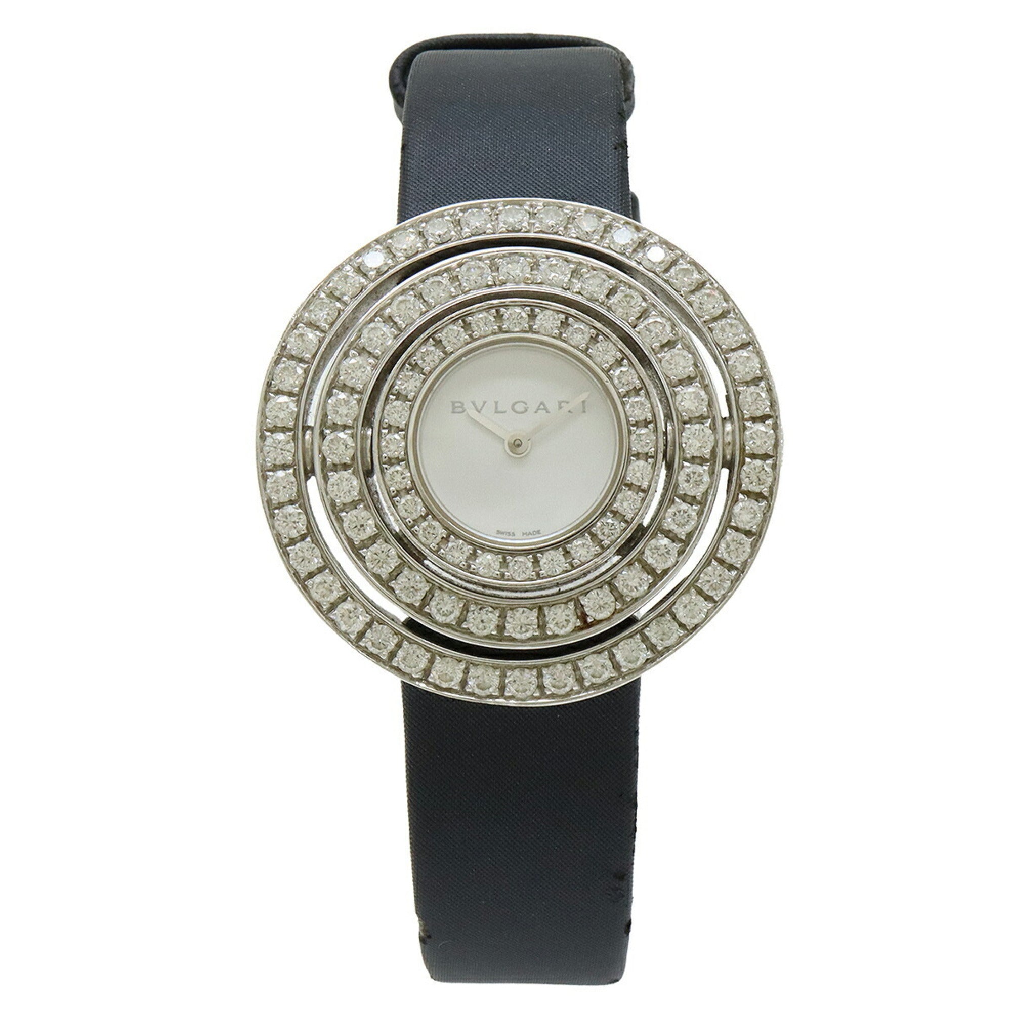 BVLGARI Astrale Cerchi White Dial Diamond Bezel Women's Quartz Watch AEW36G — Good