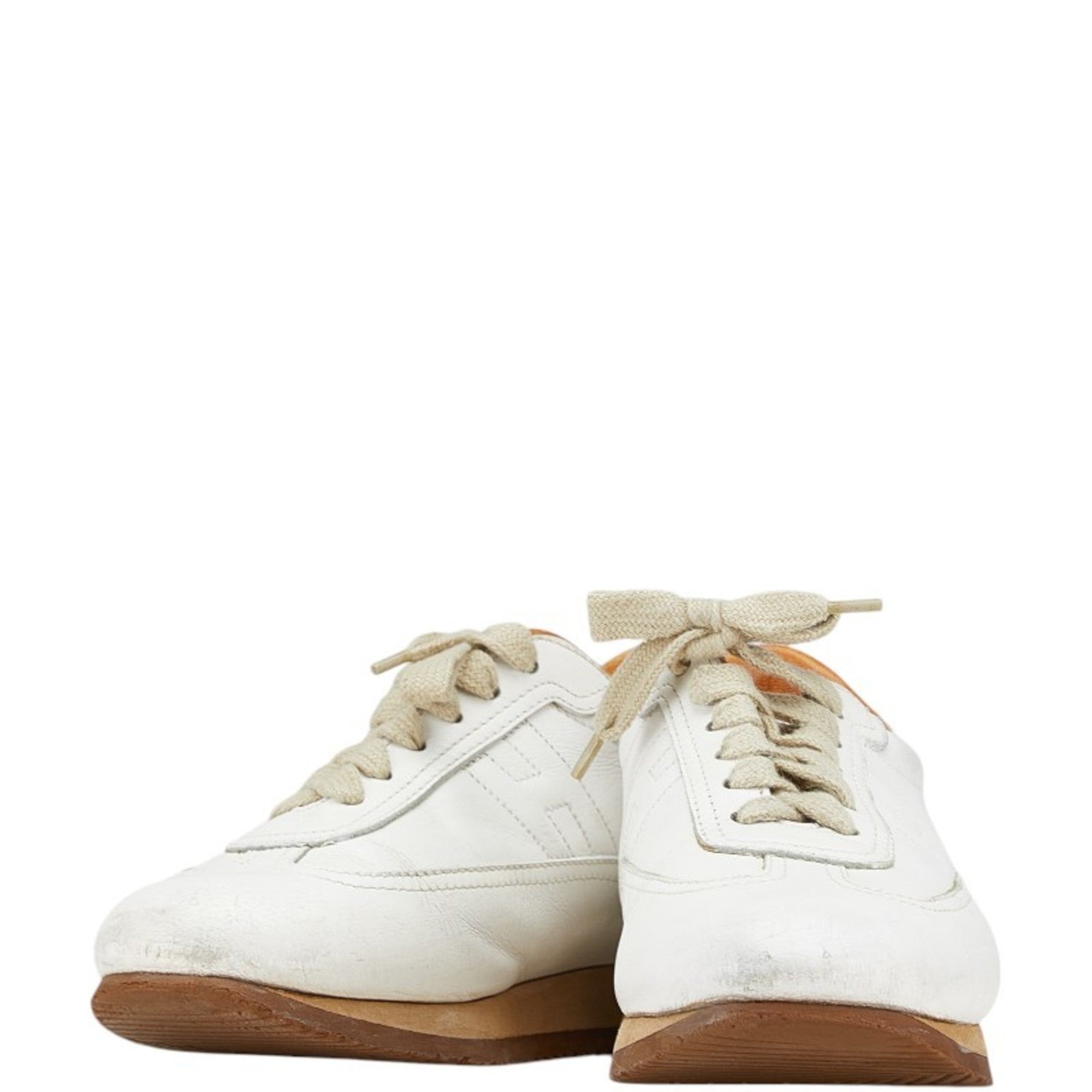 Hermes Quick Sneakers Size: 36 White Leather Women's HERMES