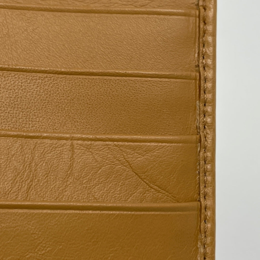 Fendi logo long wallet, bifold, leather, brown, women's