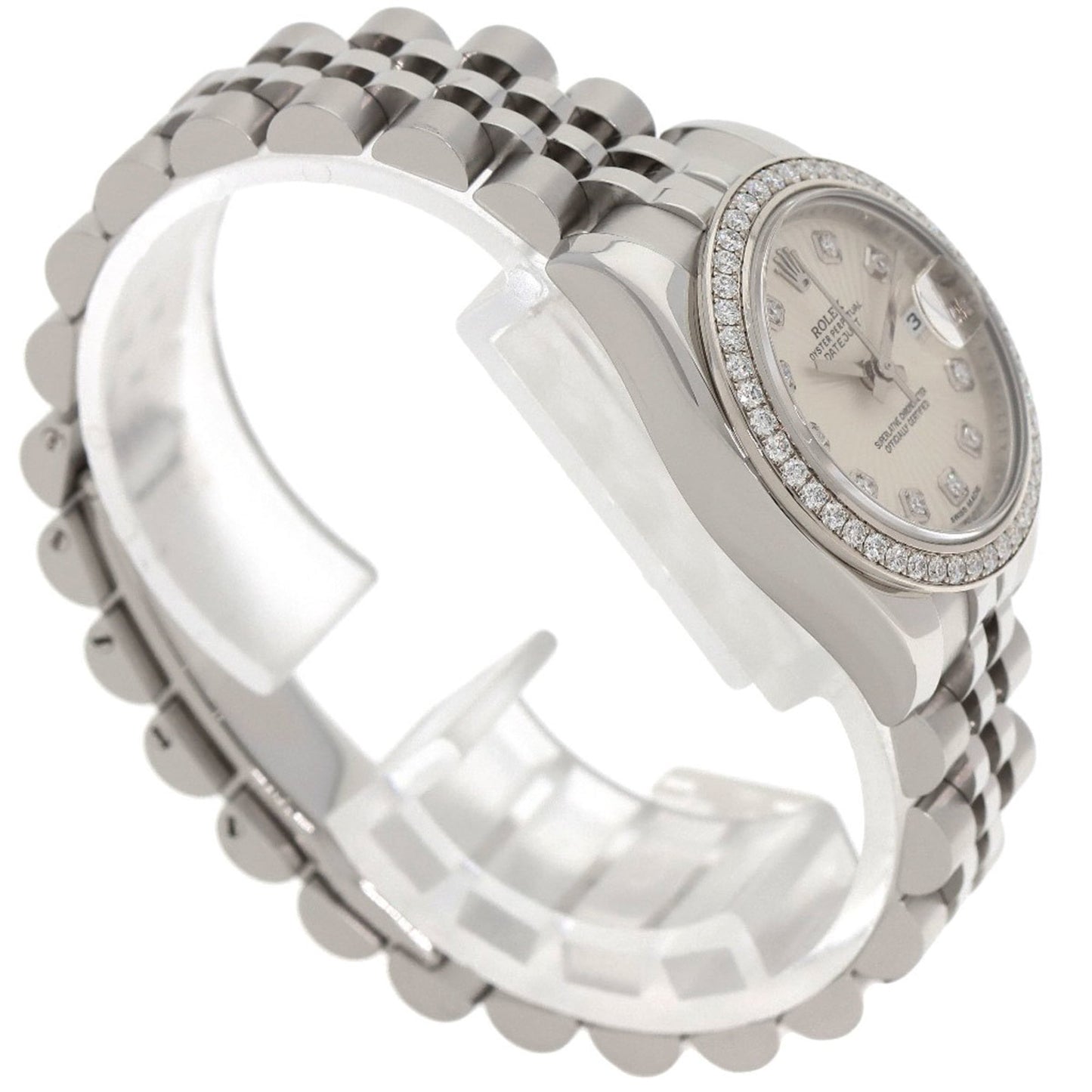 Rolex 179384G Datejust 10-Piece Diamond Bezel Watch in Stainless Steel/SS/18K White Gold with Diamonds, Women's