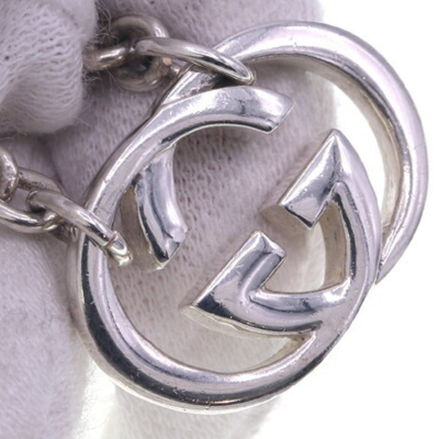 Gucci Double G Necklace 190489 SV Sterling Silver 925 Pendant Choker Interlocking Women's Men's GUCCI
