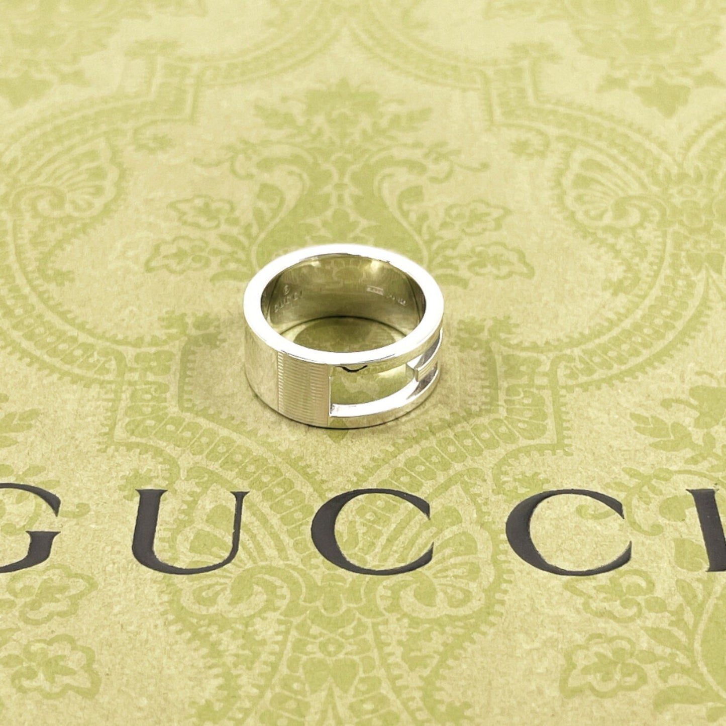 Gucci Branded Cutout G Ring/Ring Silver 925 GUCCI Women's