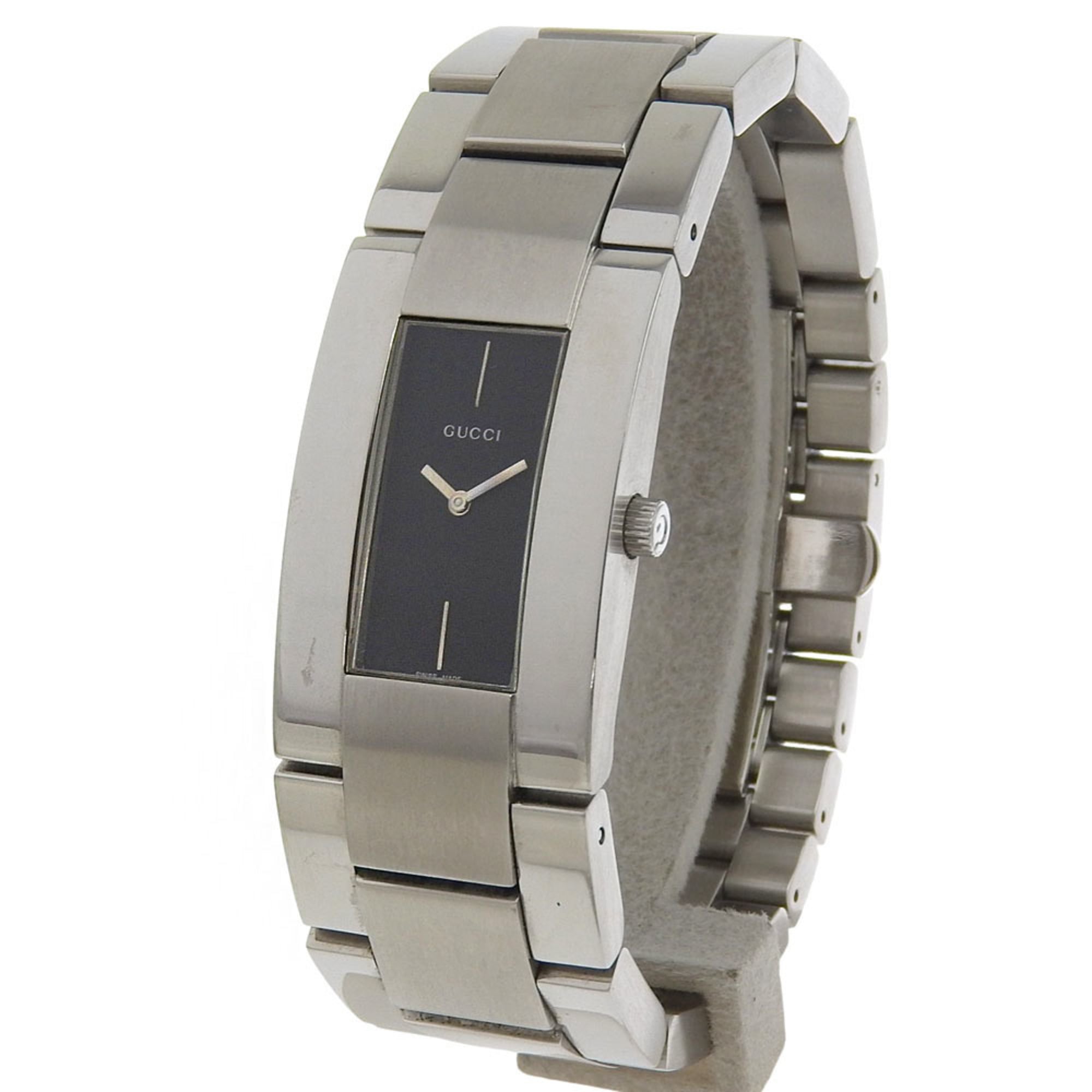 Gucci GUCCI Watch 4600M Stainless Steel Quartz Analog Display Black Dial Men's — Good