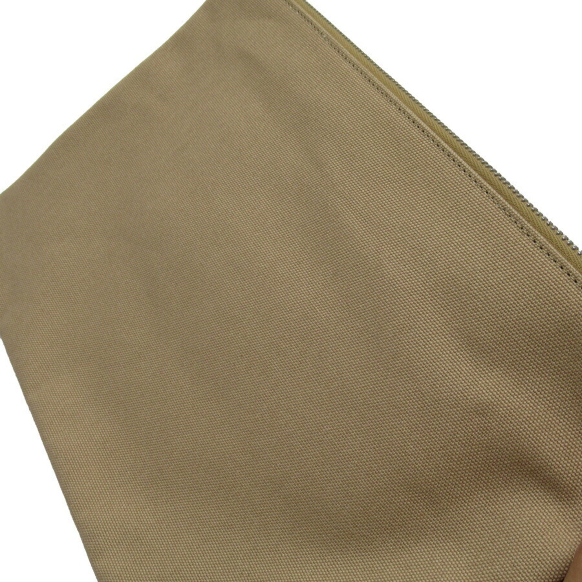 Fendi FENDI clutch bag beige black canvas leather 7N0111-AFBD