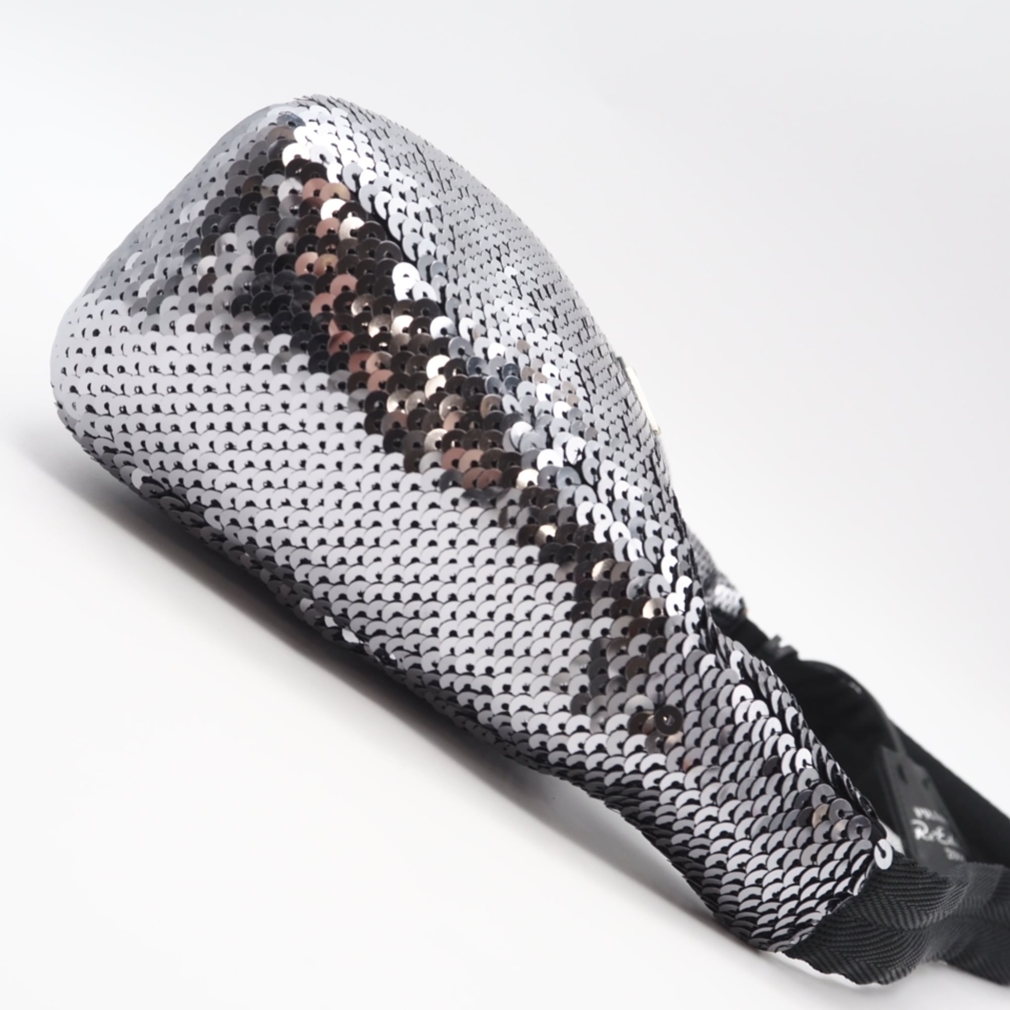 PRADA Nylon Re-Edition Sequin Hobo Handbag WS22477 Silver Black Women's — New - Store Return
