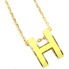 Hermes Hermès Pop H Necklace in Yellow Gold and Lacquer, Women's, T6029 — Like New