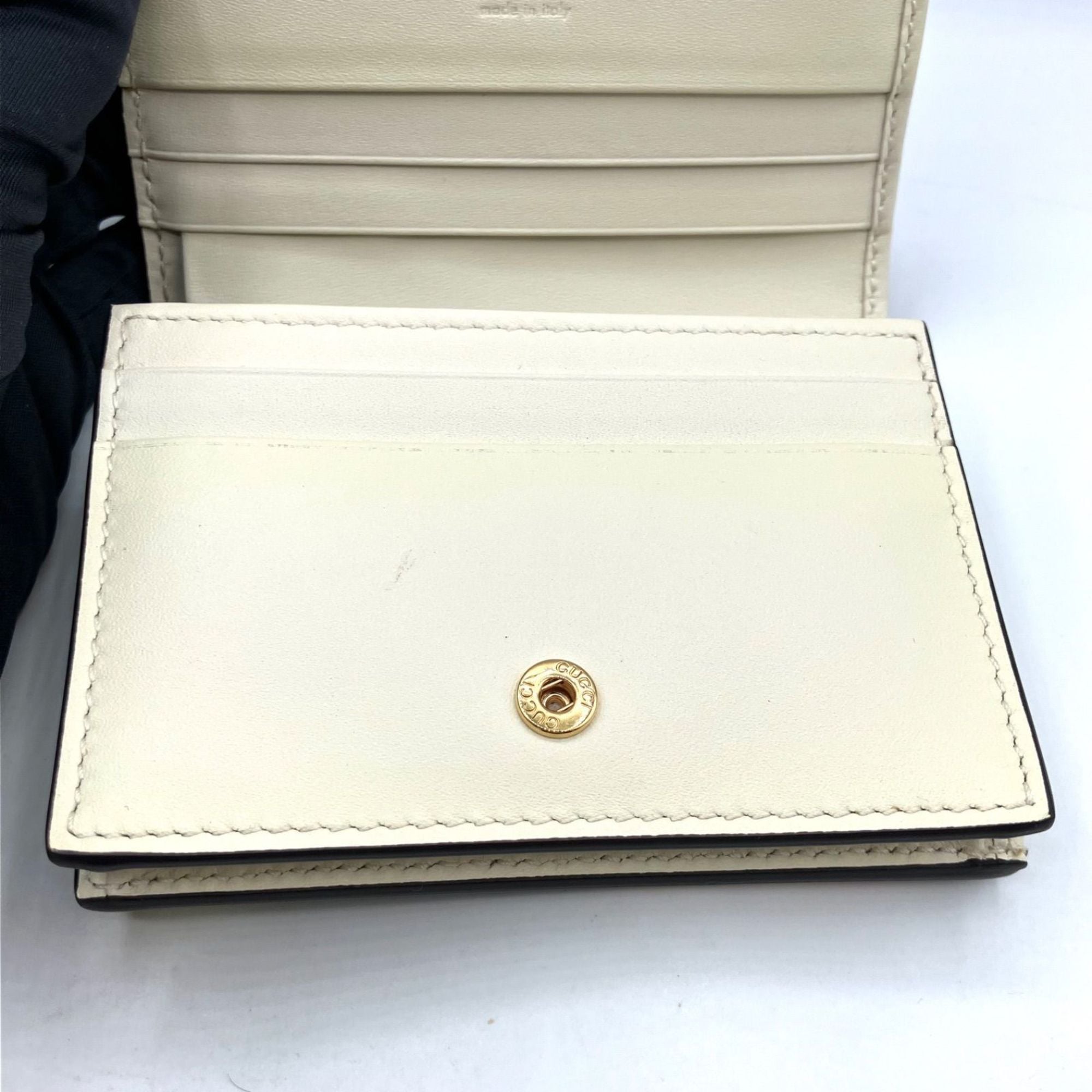 Gucci GG Supreme Repomme Apple 663922 22KAG Bi-fold Compact Wallet