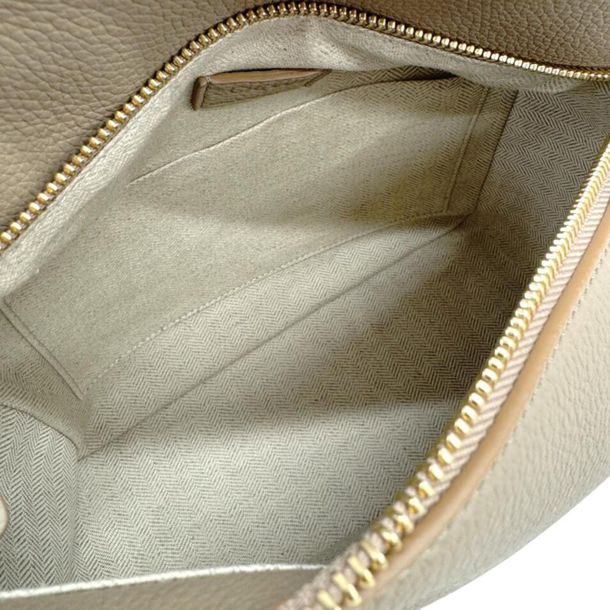 LOEWE Puzzle Edge Small A510P60X30 Sand Calfskin Shoulder Bag Handbag Gold Hardware Women's — Like New