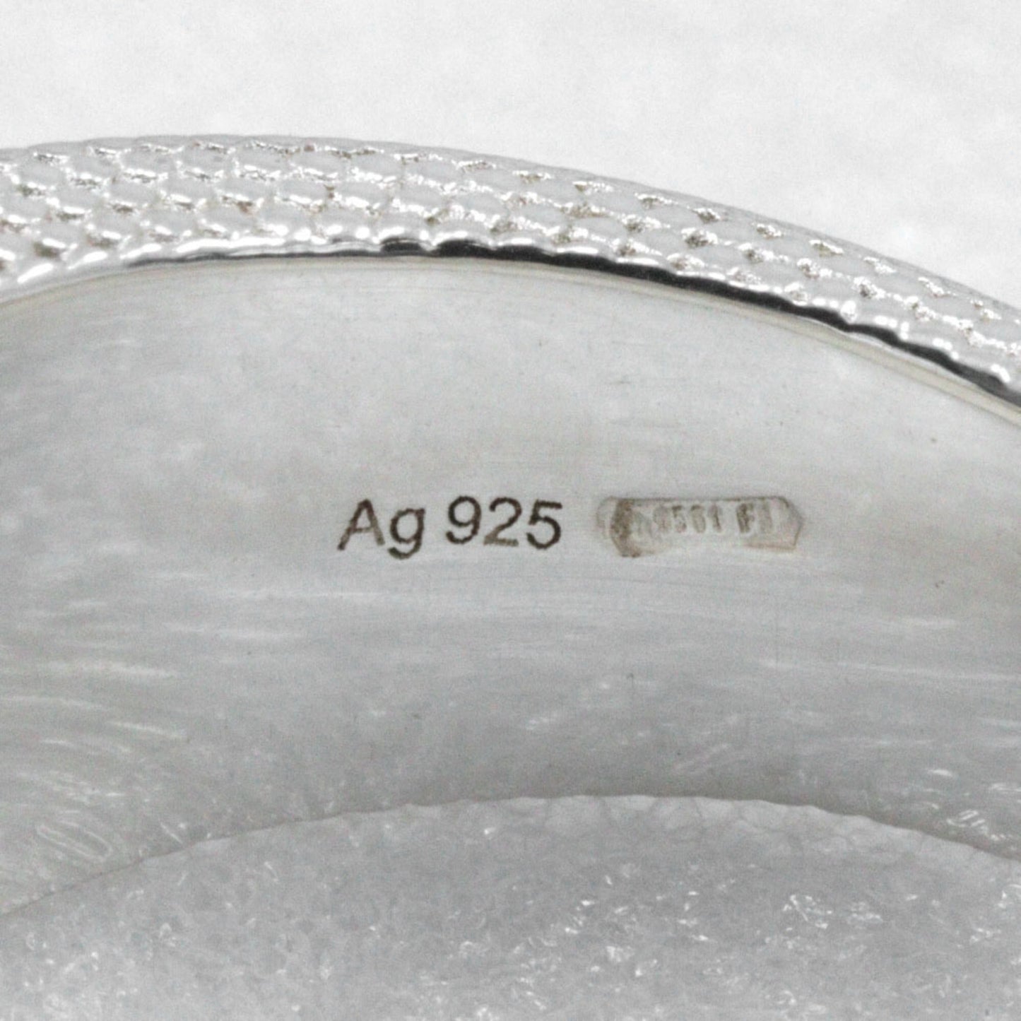 Gucci Interlocking G Ring, Size 9.5, Sterling Silver, Approx. 8.5g, Women's