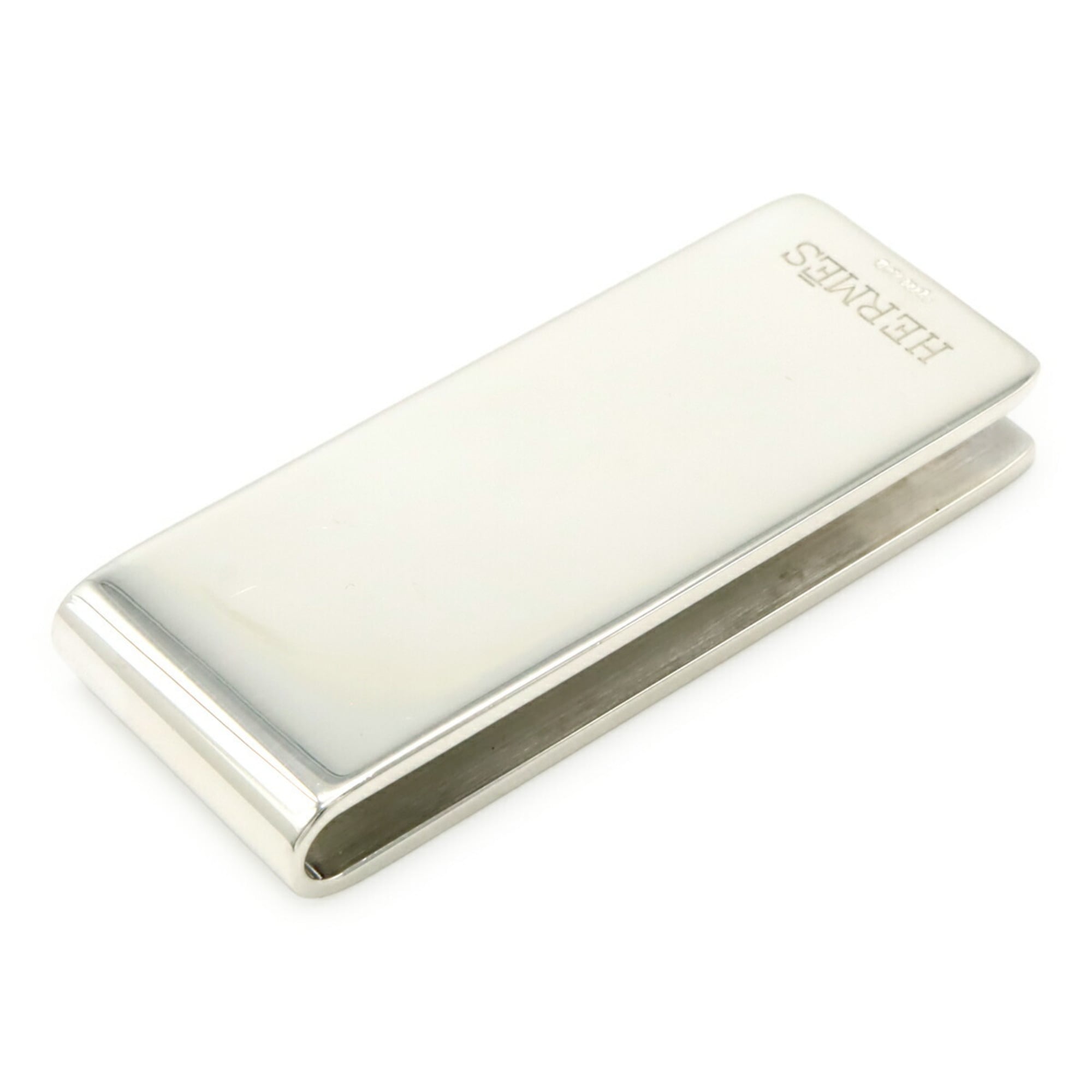 HERMES Evelyn H Perforated Money Clip/Bill Holder in Ag925, SV925 and Silver