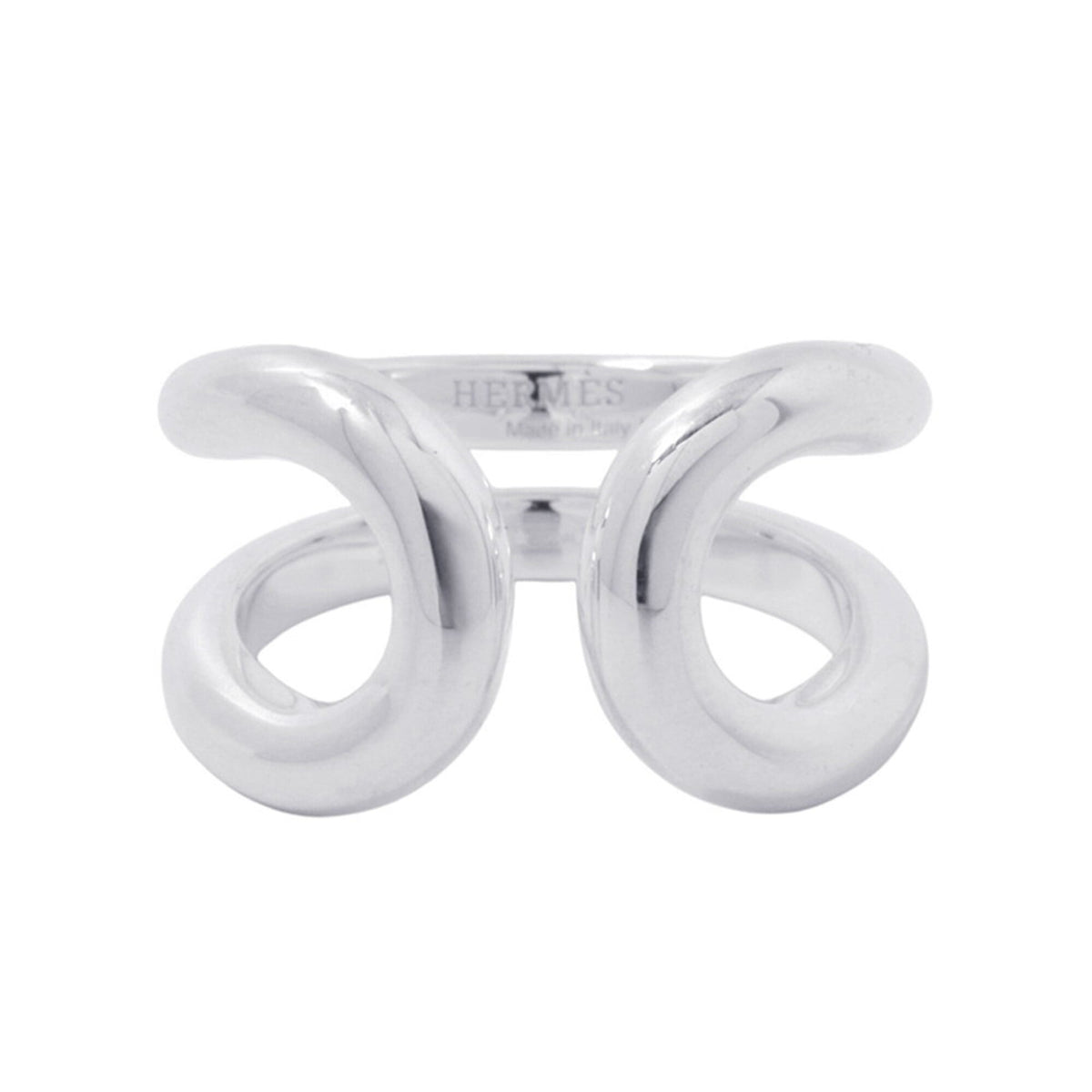 Hermes Lima PM ring, SV925 silver, ring size 52. HERMES — Like New