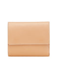 Celine Small Trifold Wallet, Beige Leather, Women's