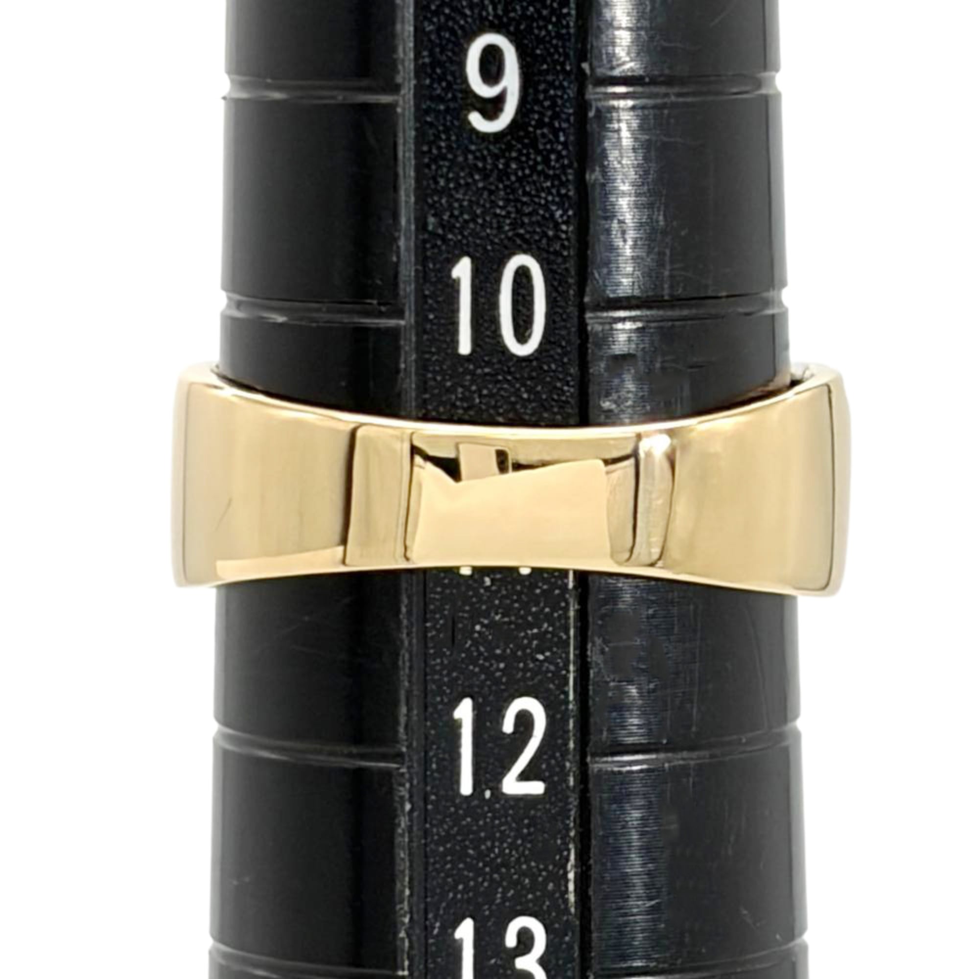 Celine Macadam Logo Bicolor Ring, Approx. 18K Yellow Gold (5.9g), Platinum 900 Combination, Women's Ring — Like New