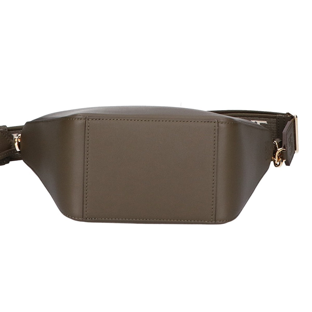 LOEWE A538G13X01 Classic Calf Hammock Hobo Mini Shoulder Bag, Dark Khaki Green, Gold Hardware, with Anagram Strap (sold separately), for Women — Like New