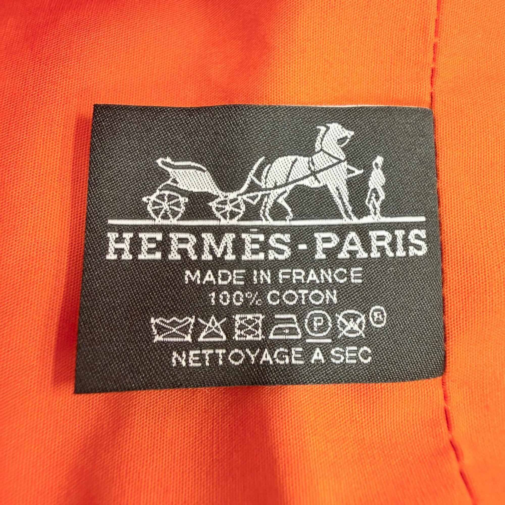 HERMES Cabas Drapeaux au vent Cotton Canvas Large Tote Bag Beach Multi-color Made in France Women's — Like New