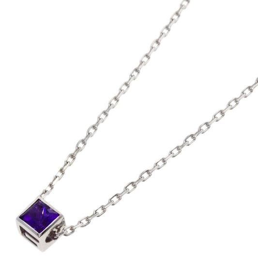 Gucci Square G Amethyst Necklace in 18K White Gold for Women