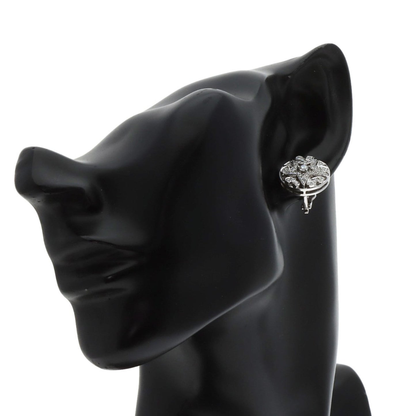 Chanel Comet Diamond Earrings in 18K White Gold for Women