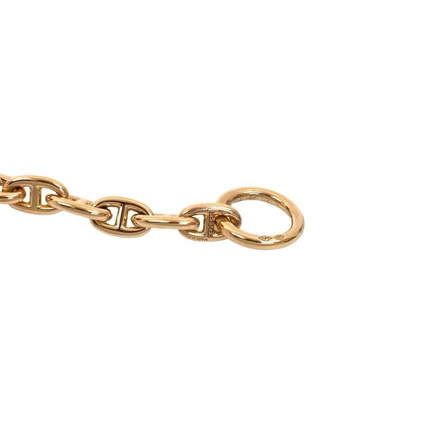 HERMES Chaine d'Ancre PPM 24-link 18K pink gold chain bracelet/bangle accessory 04395