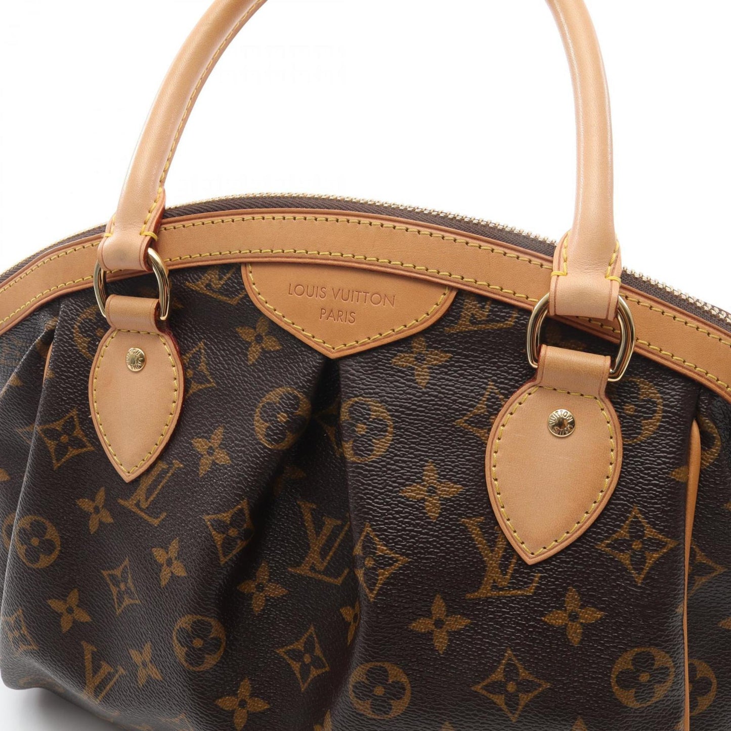 Louis Vuitton Tivoli PM Handbag, Coated Canvas and Leather, Monogram, Women's, Brown, M40143