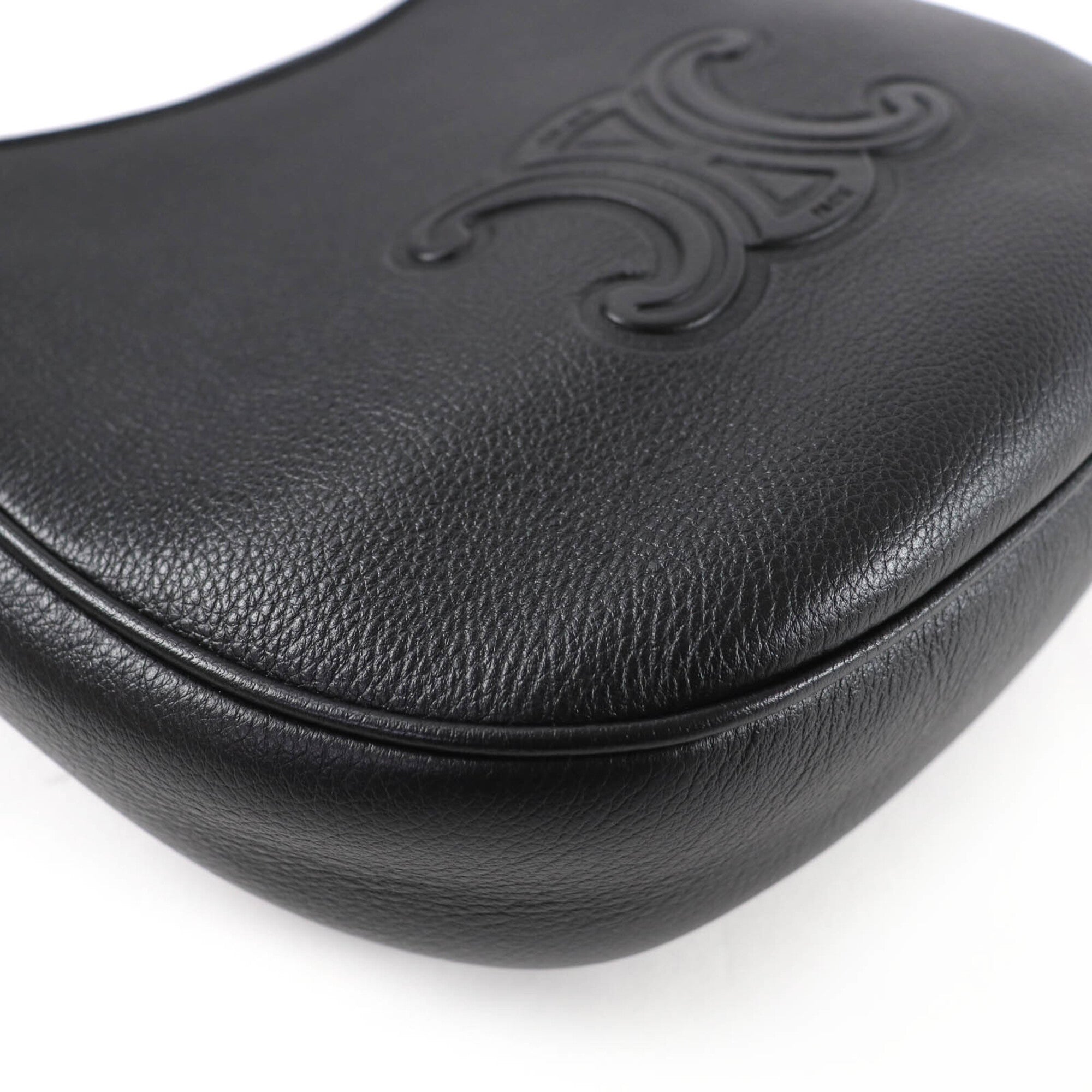 CELINE 11725 Cuir Triomphe Eloise Small Leather 2-Way Handbag/Shoulder Bag, Black, with Dust Made in Italy, Women's — Like New