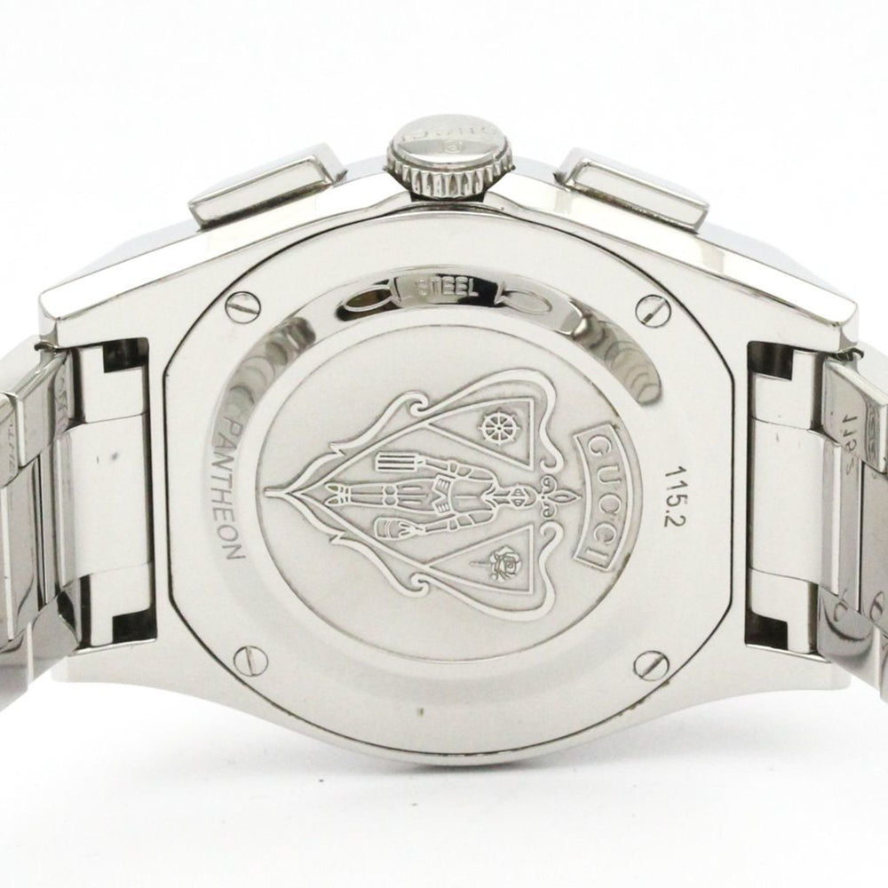GUCCI Pantheon Stainless Steel Quartz Mens Wtatch YA115235 — Very Good