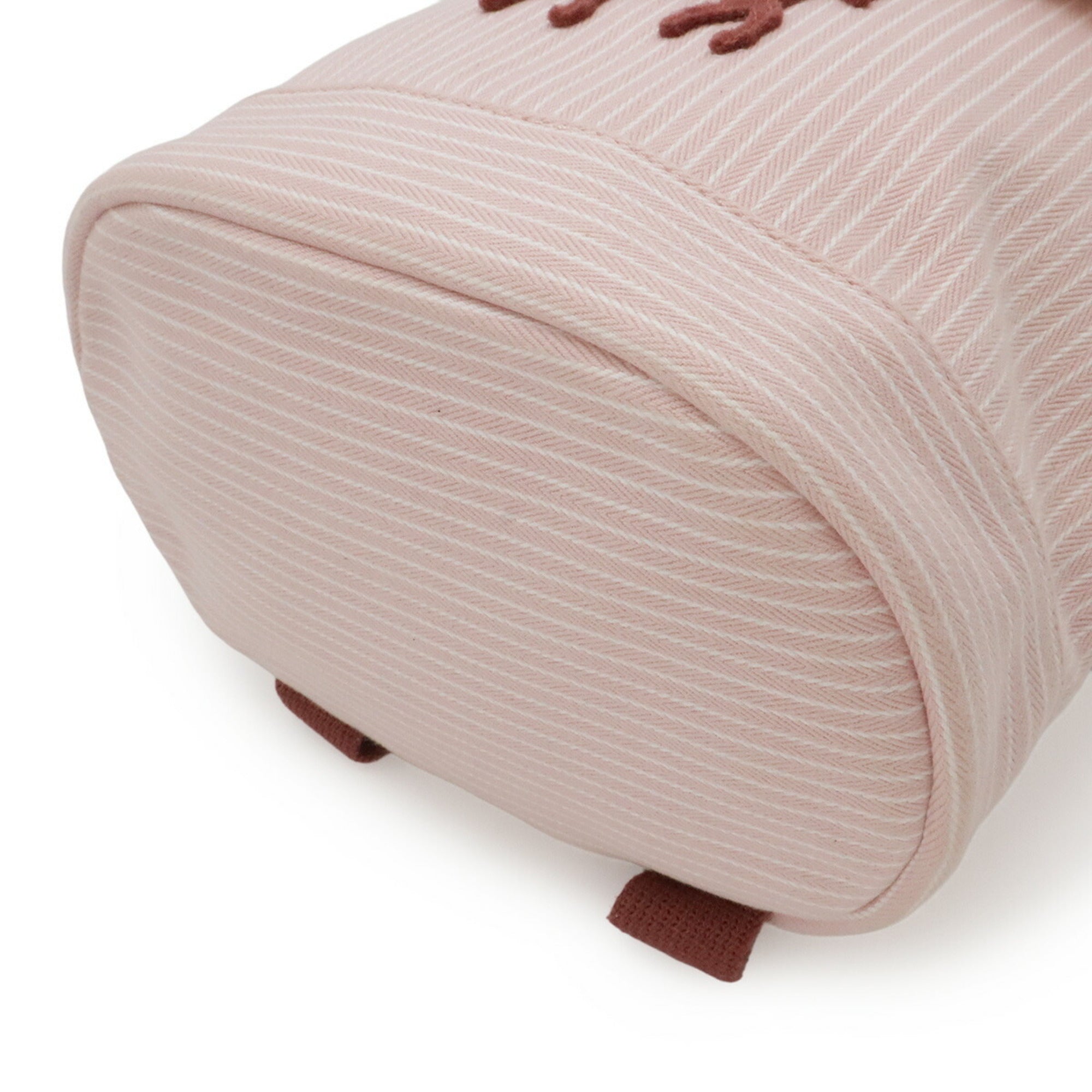 HERMES Caval Color Backpack Rucksack for Kids - Horse Stripe Cotton Pink & White — Like New
