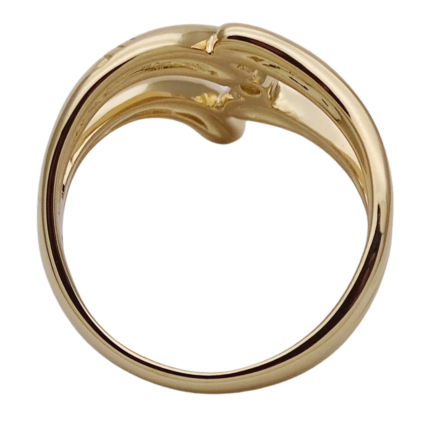 Celine women's ring, 750YG yellow gold with diamonds, D0.07, polished.