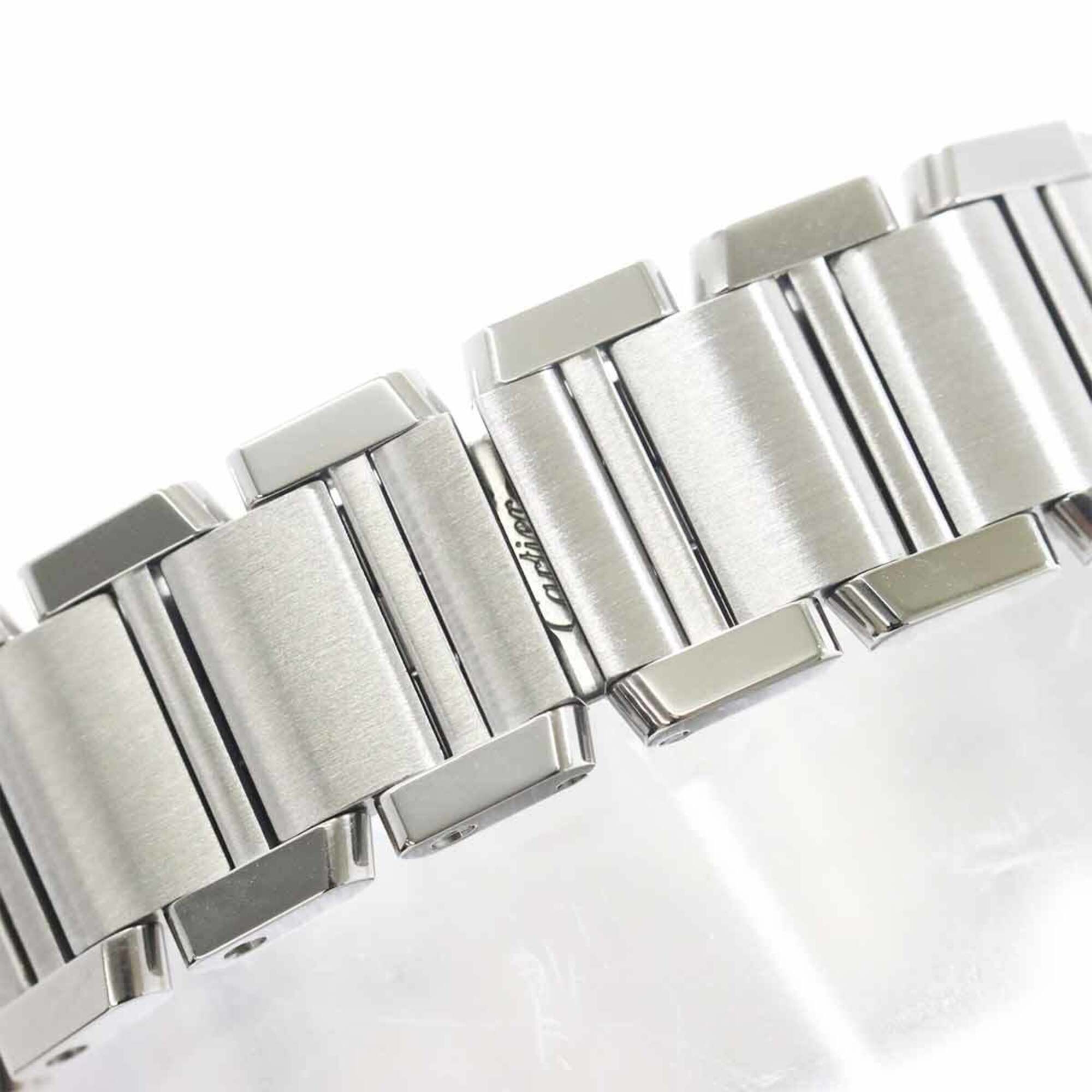 Cartier Tank Francaise SM W4TA0008 Women's Watch, Diamond Bezel, Ivory, Quartz Watch — Like New