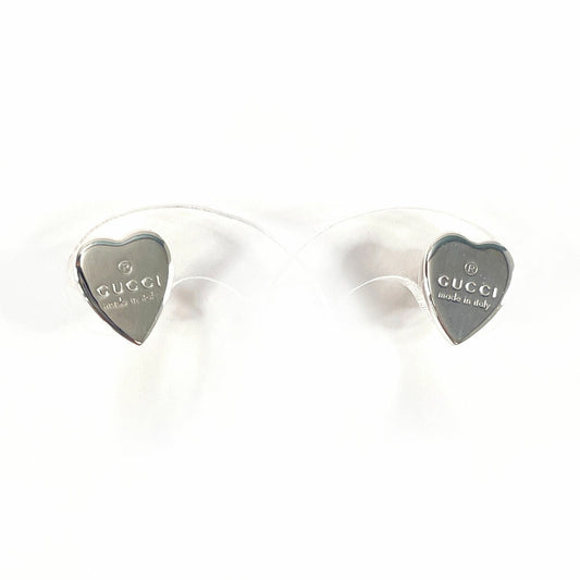 GUCCI Trademark Heart Shape 223990 J8400 8106 Earrings Silver 925 Women's
