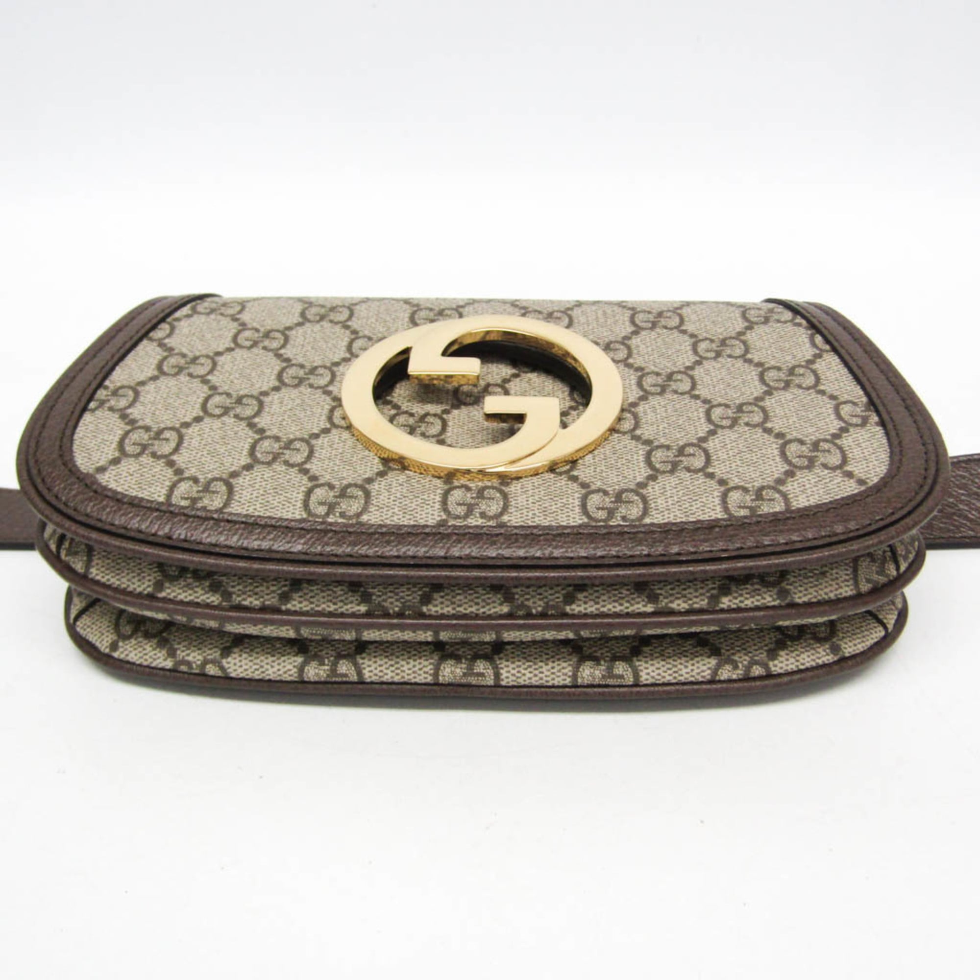 Gucci Blondie Belt Bag 703807 Women's GG Supreme,Leather Fanny Pack,Sling Bag Brown,Light Beige — Like New