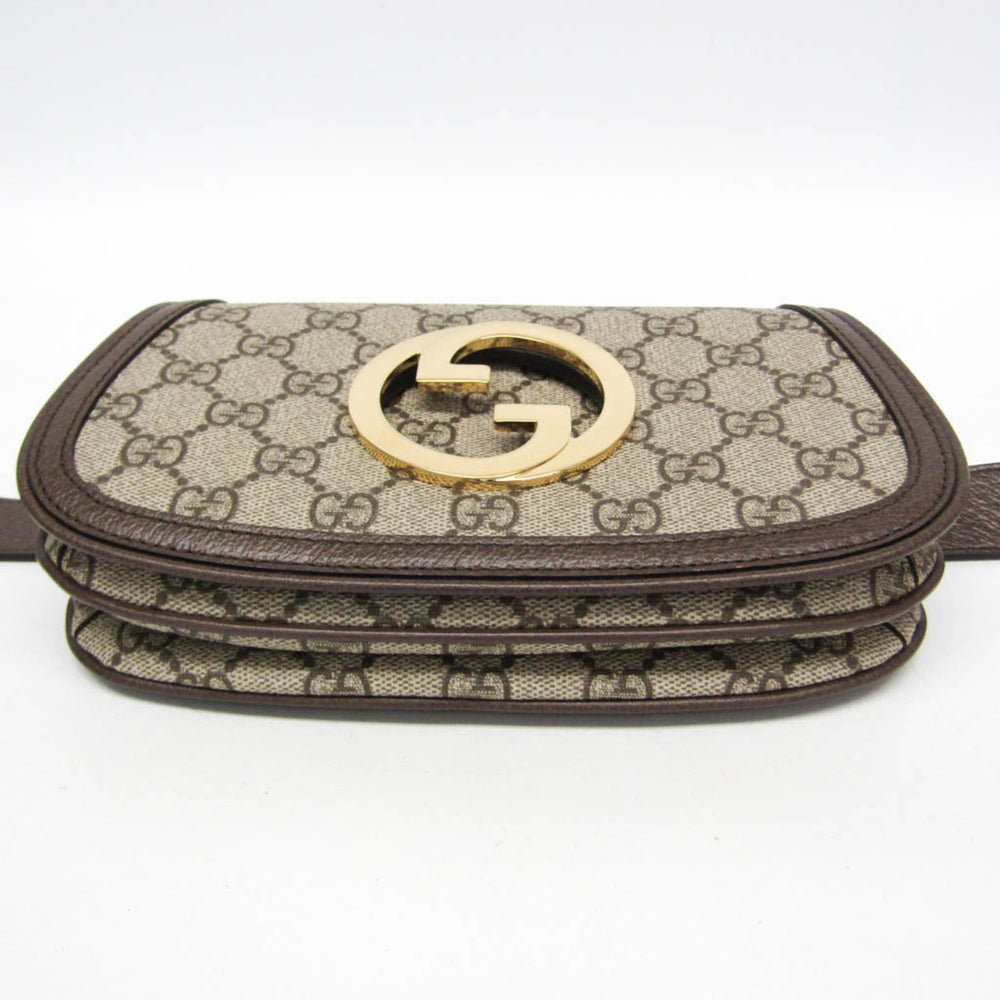 Gucci Blondie Belt Bag 703807 Women's GG Supreme,Leather Fanny Pack,Sling Bag Brown,Light Beige — Like New