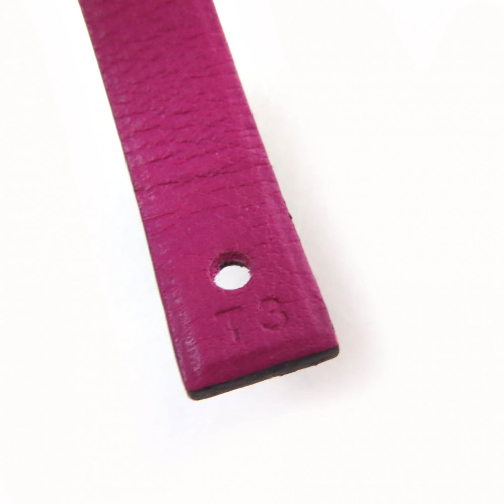 HERMES Medor Infinie Double Tour Bracelet, Leather with Silver Hardware, Purple, T3, A Stamp, Made in France, Women's — Like New