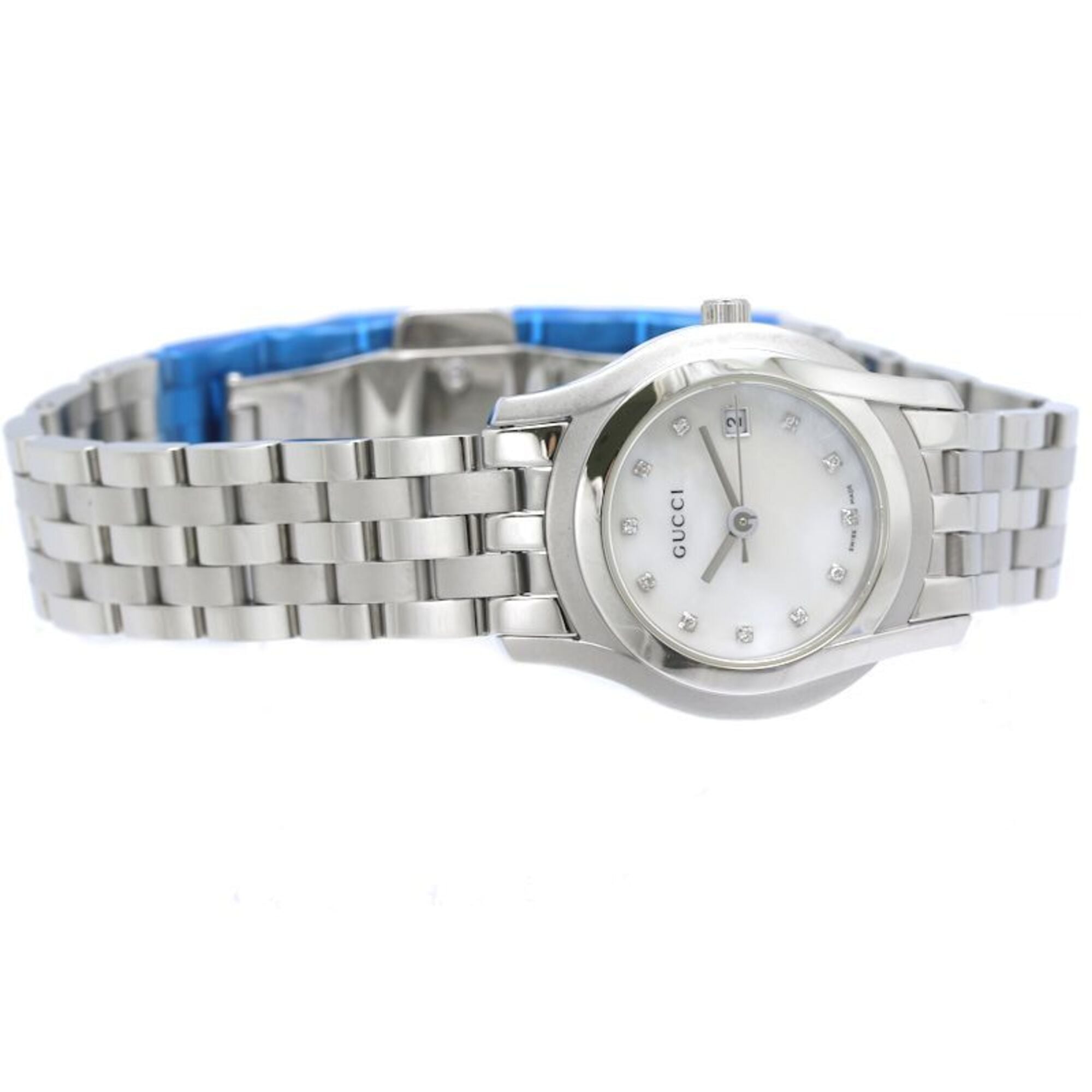 GUCCI G-Class Diamond Watch YA055501 5500L Women's SS 40521 — Good