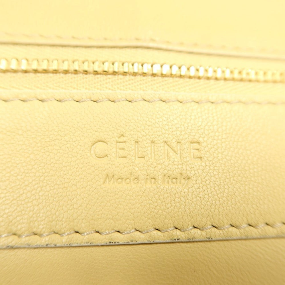 CELINE Tote Bag Horizontal Cabas - Cream Yellow Blue Calf Leather Men's Women's — Like New