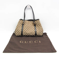 Gucci GG Twins 232957 Women's Canvas Tote Bag Beige,Black — Like New