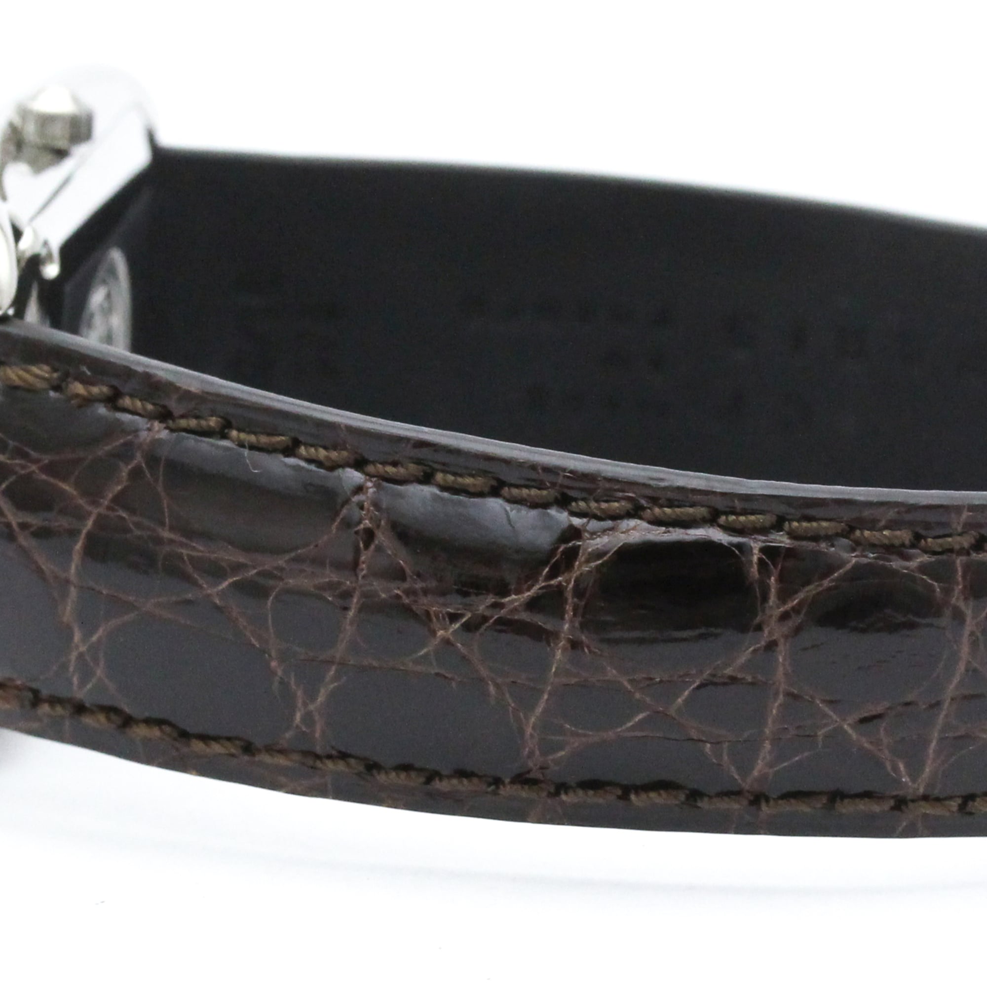 HERMES Cape Cod Steel Leather Automatic Mens Watch CC1.710 Polished — Very Good