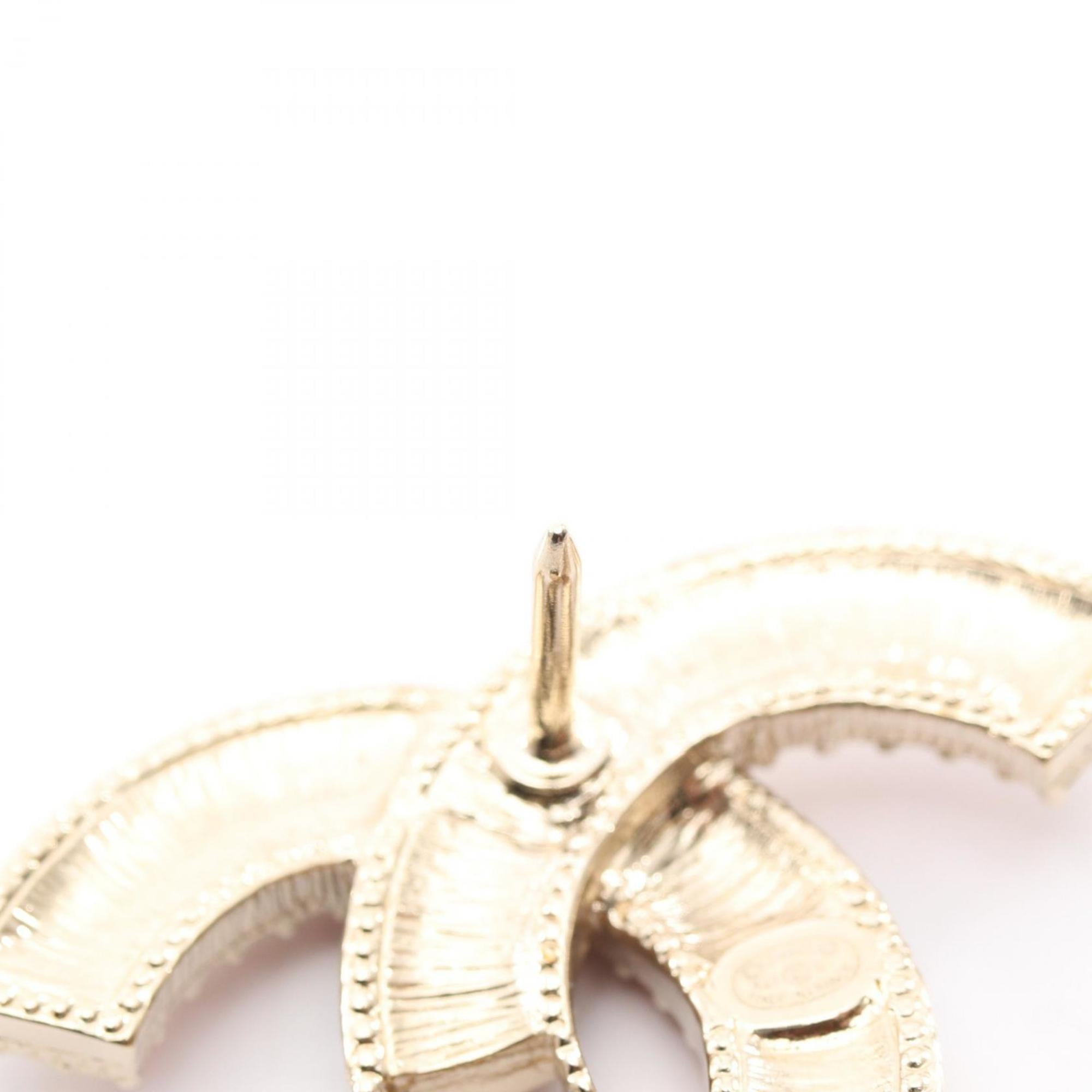 Chanel Coco Mark Brooch with Gold-Plated Rhinestones, Multicolor, for Women