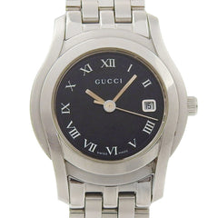 Gucci 5500L Black Dial Stainless Steel Quartz Watch, Approx. 26mm, Women's Date Display — Good