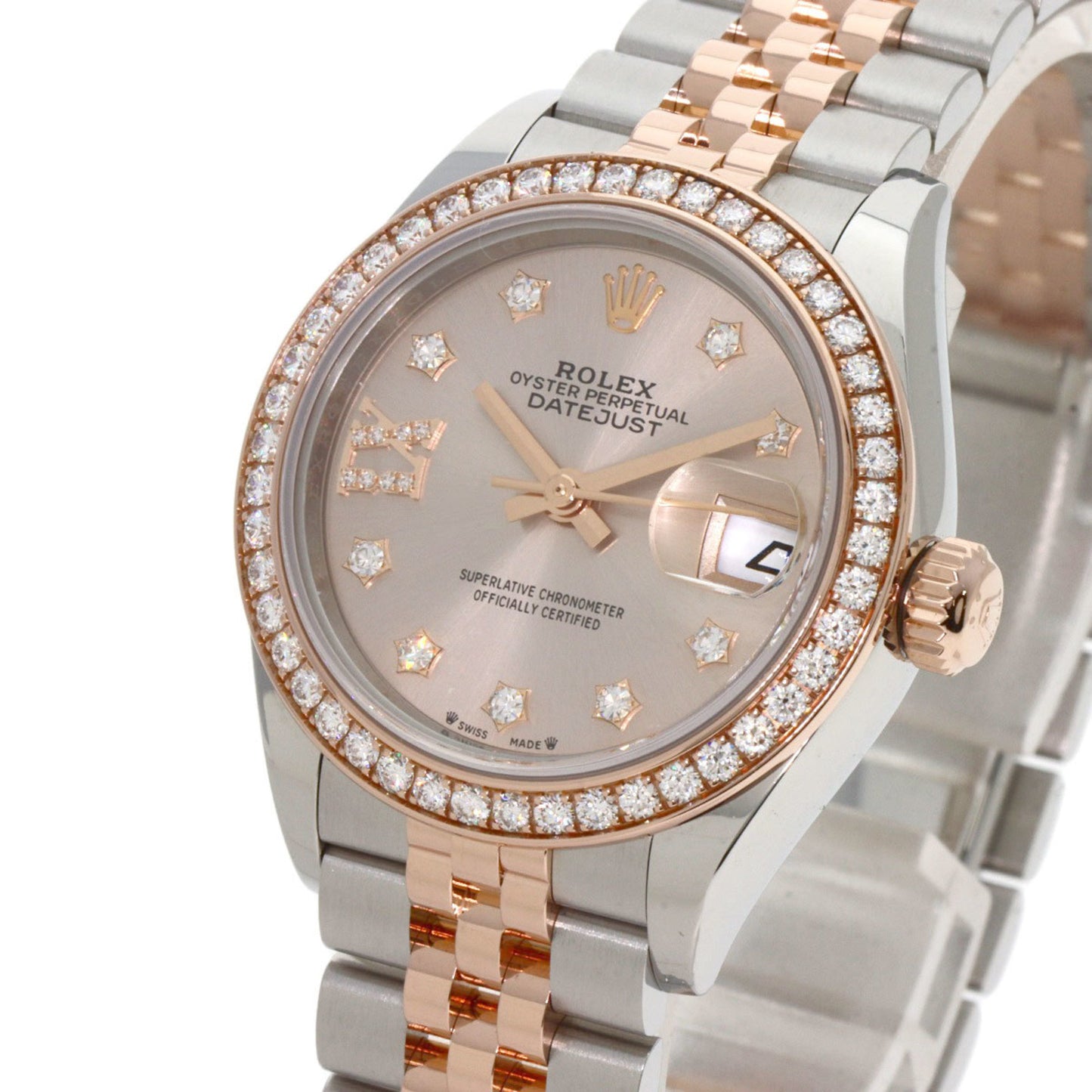 Rolex 279381RBR Datejust 9P Star Diamond IX Watch Stainless Steel SS x K18PG Ladies