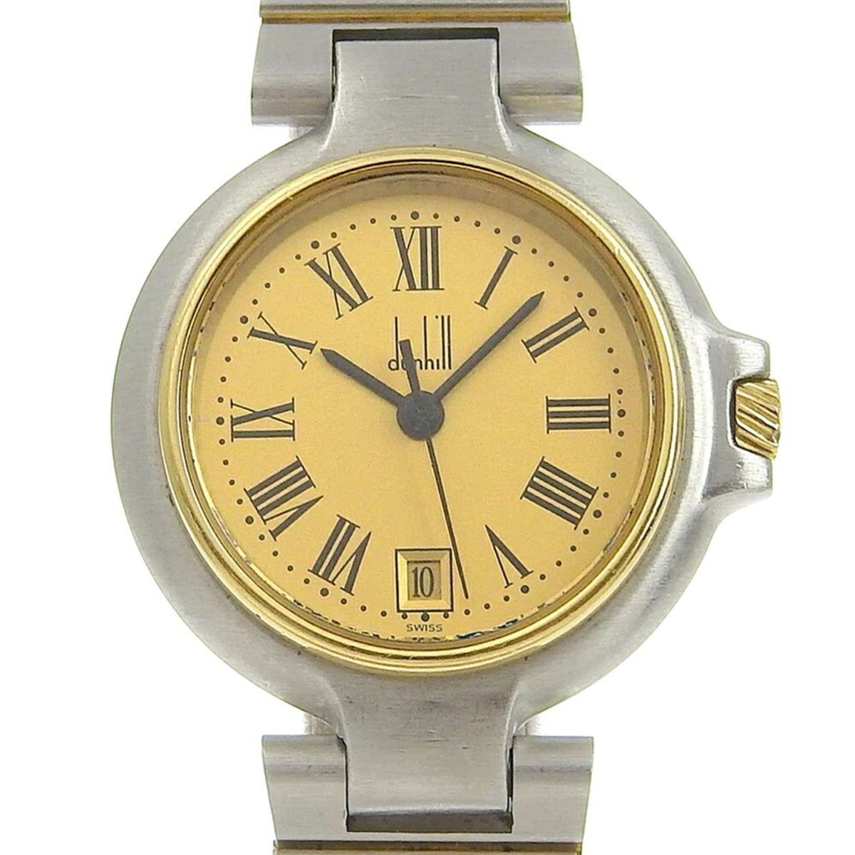 Dunhill Millennium Watch Stainless Steel x Gold Plated Swiss Made Silver/Gold Quartz Analog Display Dial Women's — Good