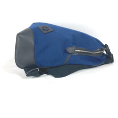 HERMES H Sac Addo All Back Backpack Bicolor Rucksack Leather Canvas Men's Blue E-241127-5 — Like New