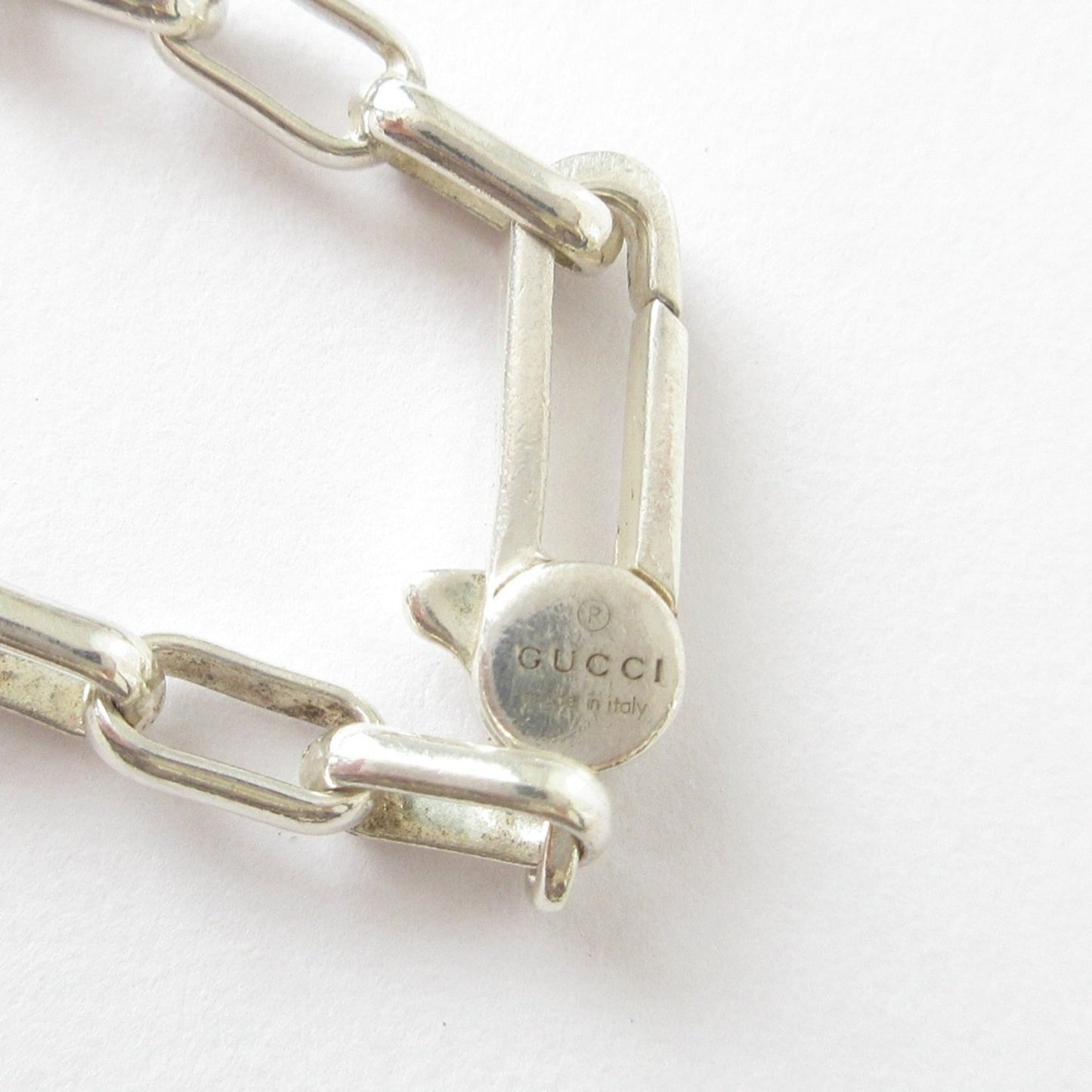 GUCCI GG Interlocking Chain Bracelet in SV925, Size 19cm, Silver, Women's