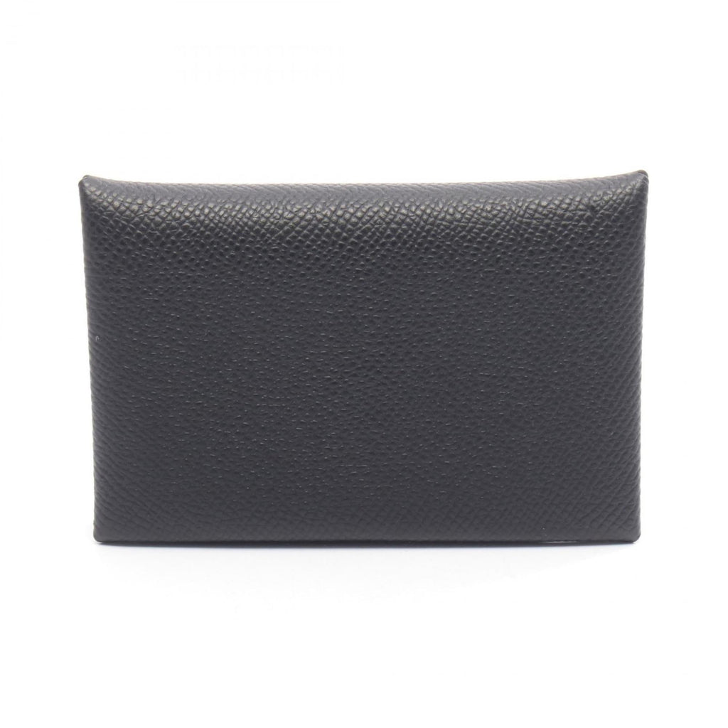 Hermes Hermès Calvi wallet with coin purse, made of calfskin leather (cowhide), Epsom leather, for women, black