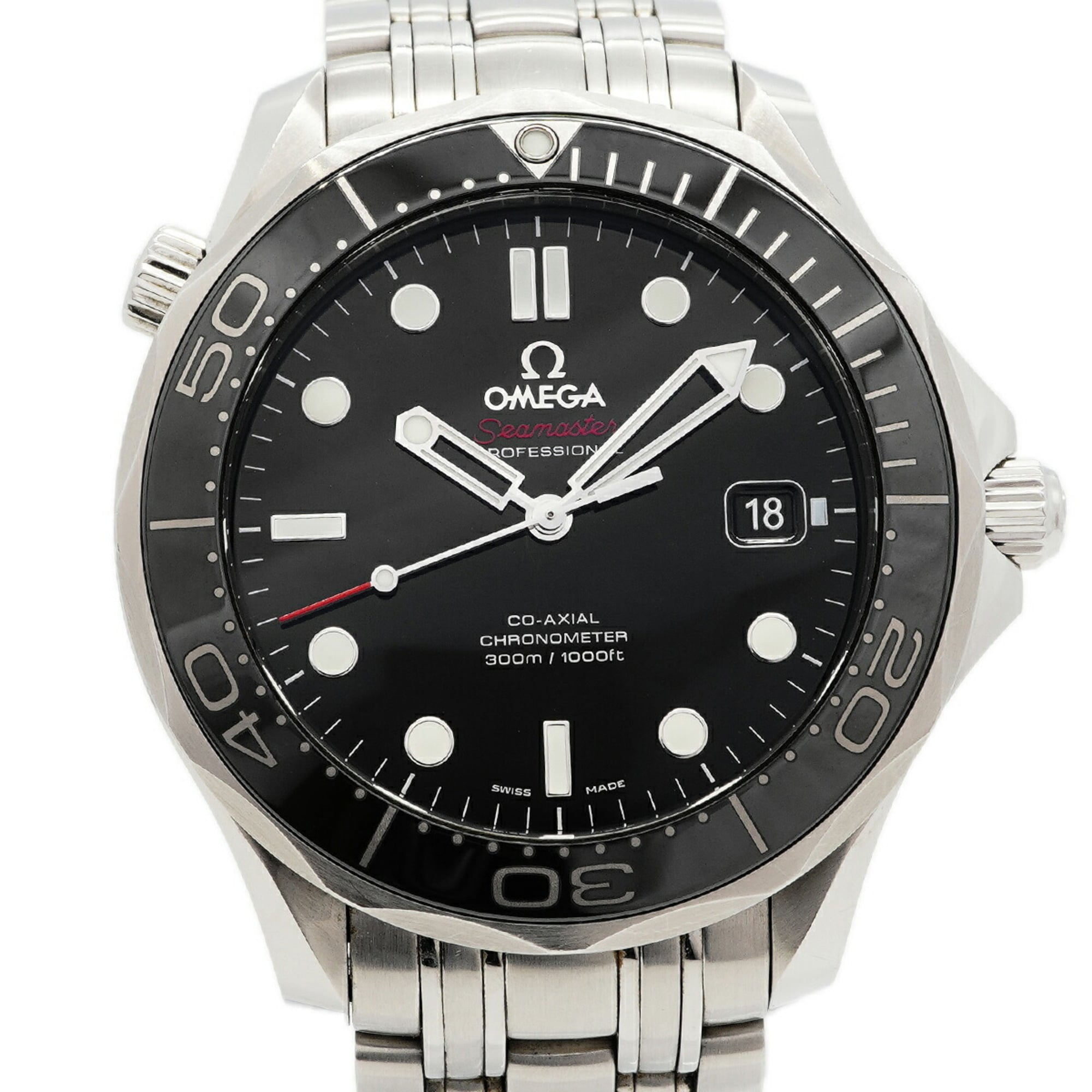 Omega Seamaster 300 Co-Axial 212.30.41.20.01.003 Black Dial Men's Watch — Good
