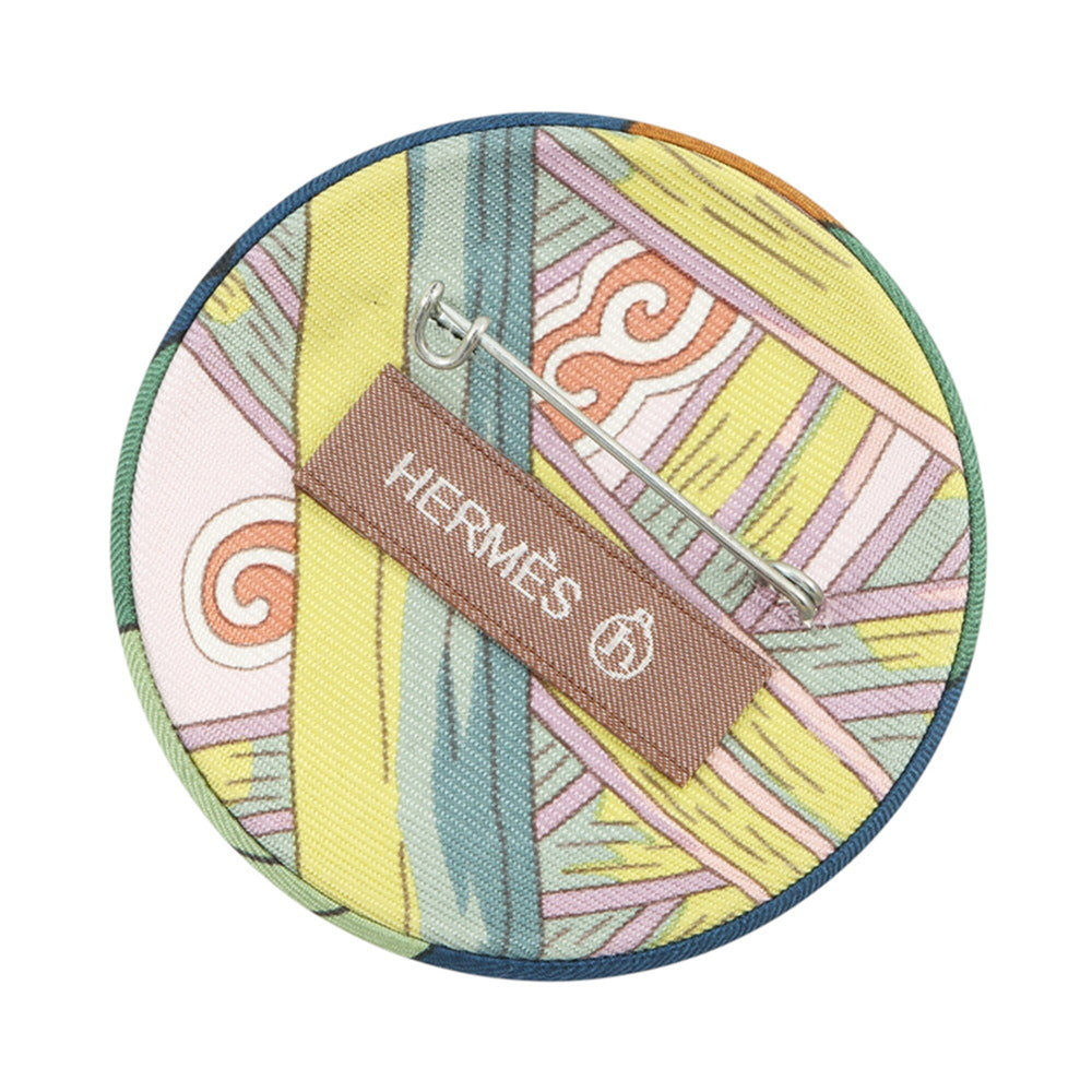 Hermes brooch Petit H silk HERMES badge — Like New