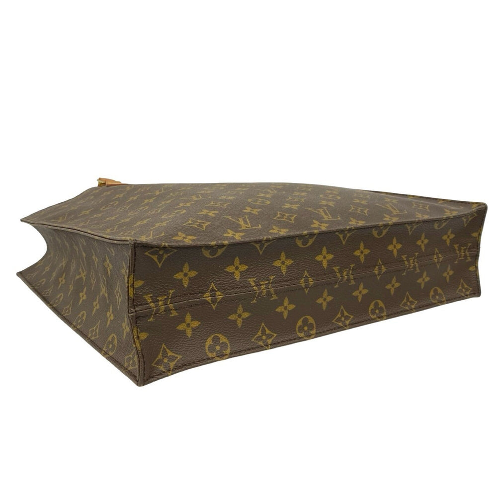 LOUIS VUITTON Louis Vuitton Sac Plat Monogram Logo Pattern Leather Handbag Tote Bag Brown 04714 — Like New