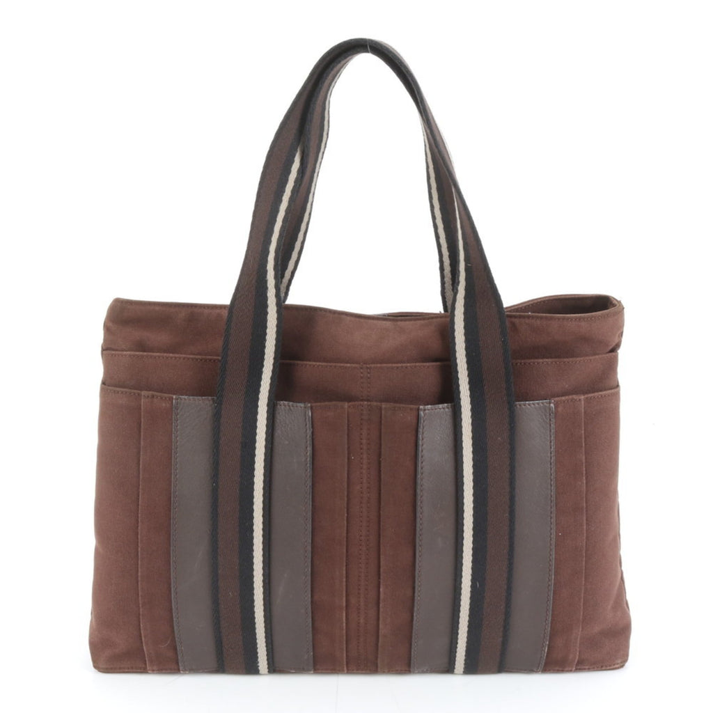 Hermes Hermès Troca Horizontal MM Leather Tote Bag Shoulder Handbag Brown Women's