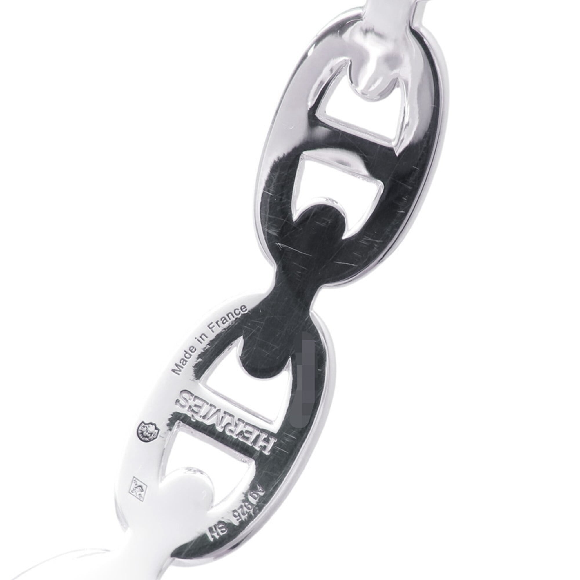 Hermes Chaine d'Ancre Enchainee Double Bracelet, SV925 Silver, Size SH, HERMES Bangle, Enchainee — Like New