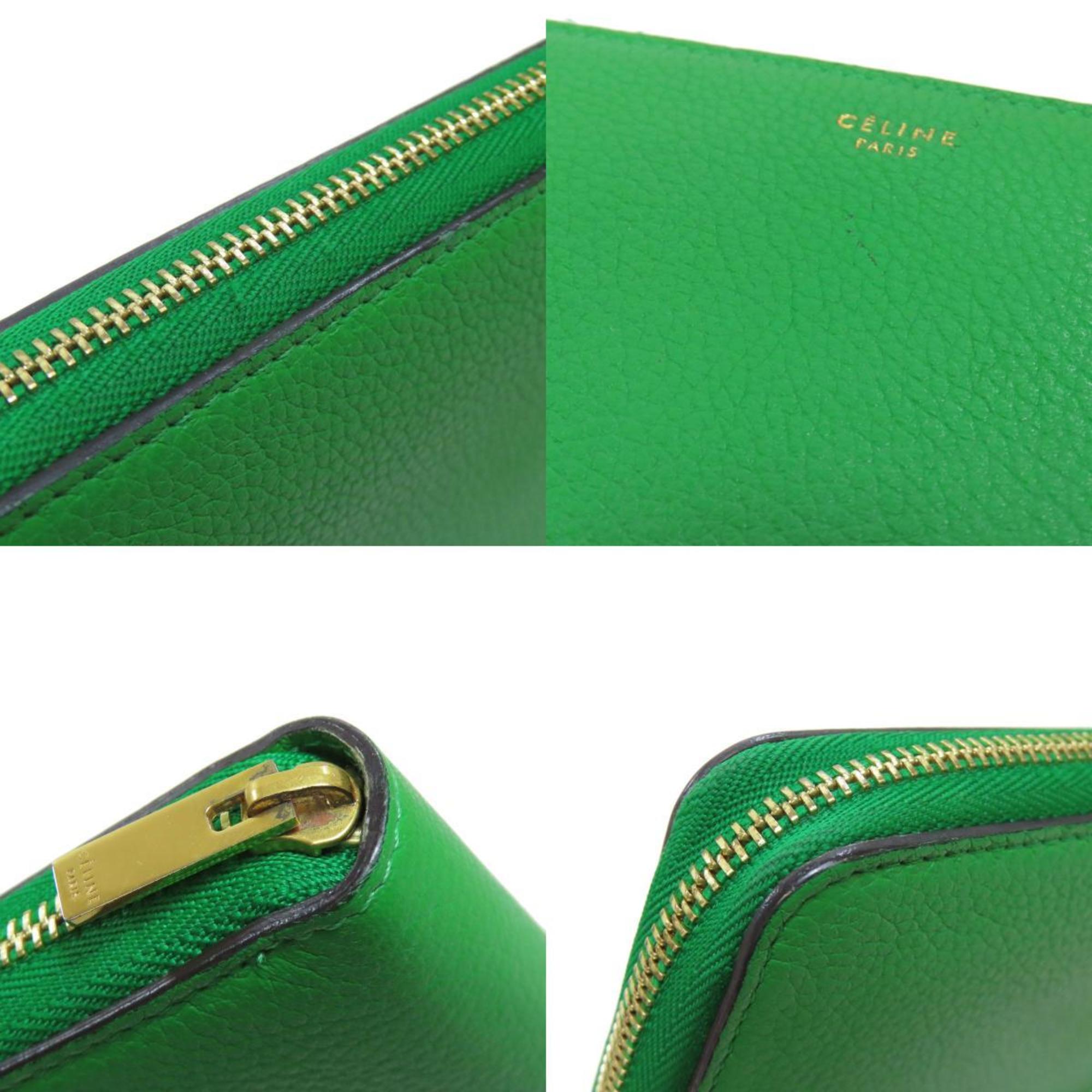 CELINE Long Wallet Leather Women's