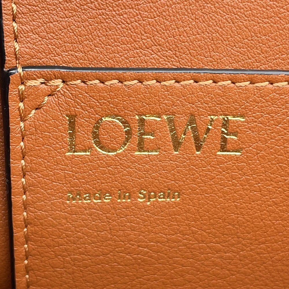 Loewe Anagram Small Jacquard Calf Leather Tote Bag A717S72X06 LOEWE 2-way Shoulder Handbag — Like New